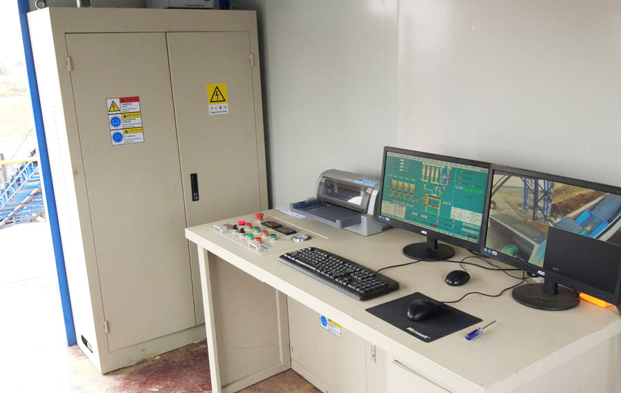 Control System of ZHS240 Concrete Mixing Station in Nanyang City, Henan Province